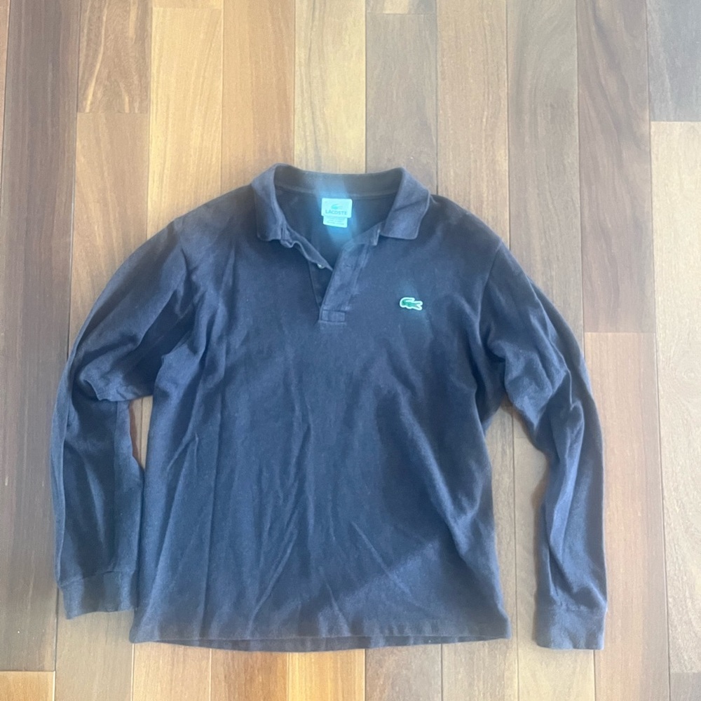 Barely worn Lacoste Brown Men’s Long sleeve Polo - Size M